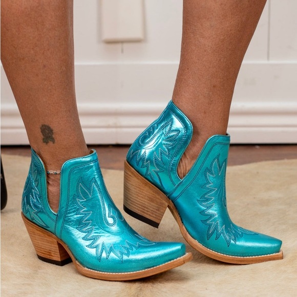 ARIAT WOMEN'S DIXON WESTERN BOOTIES/BOOT| Electric Calypso (Blue/Turquoise)| NEW - Picture 11 of 16